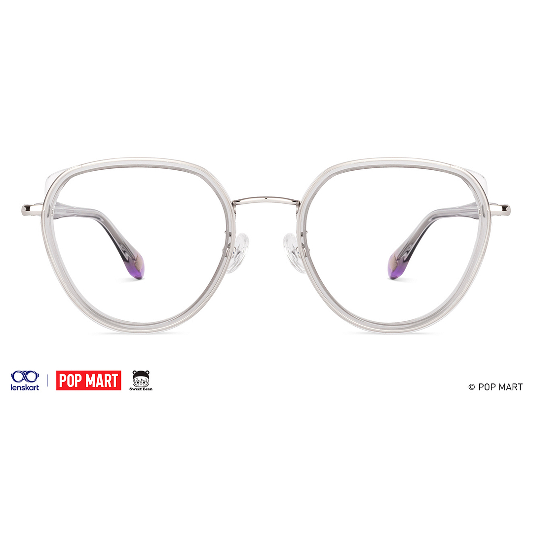 Lenskart Gray Transparent Full Rim Cat Eye right side