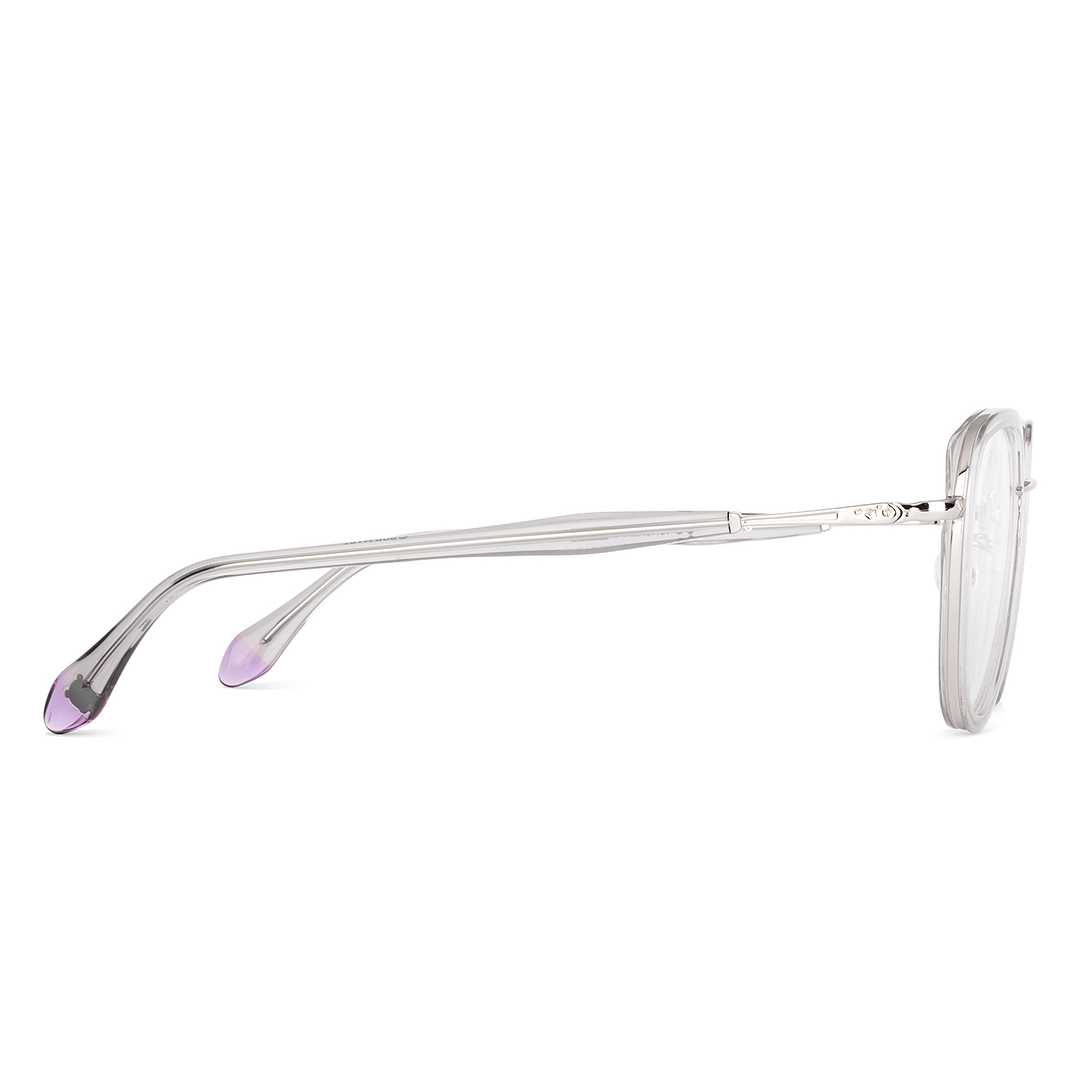 Lenskart Gray Transparent Full Rim Cat Eye left side