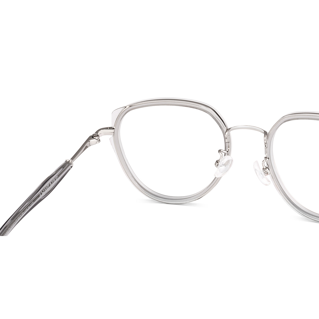 Lenskart Gray Transparent Full Rim Cat Eye left side