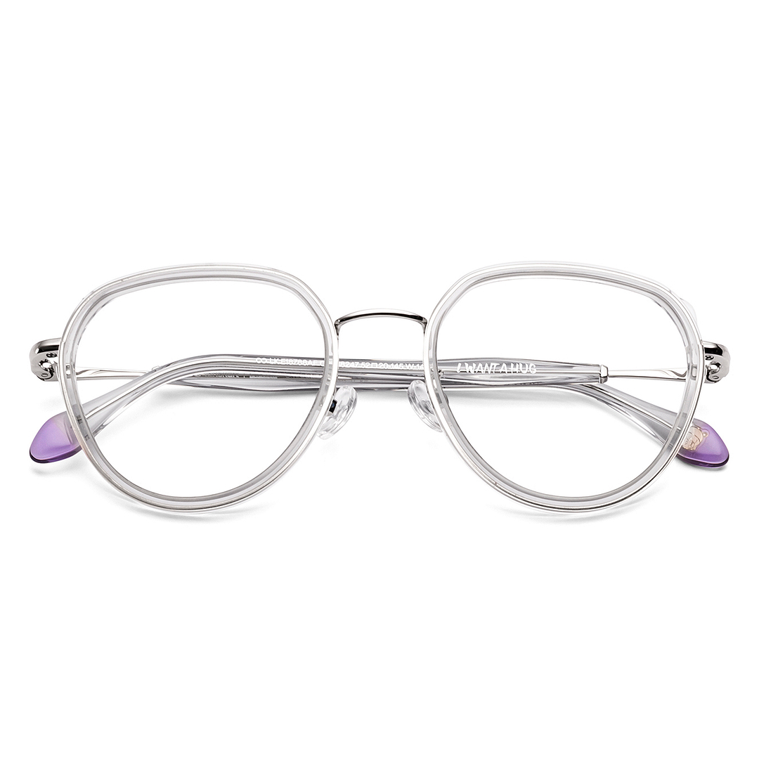 Lenskart Gray Transparent Full Rim Cat Eye right side