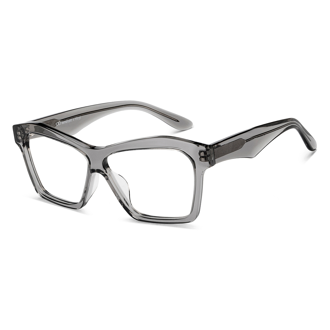 Lenskart Gray Transparent Full Rim Square left side