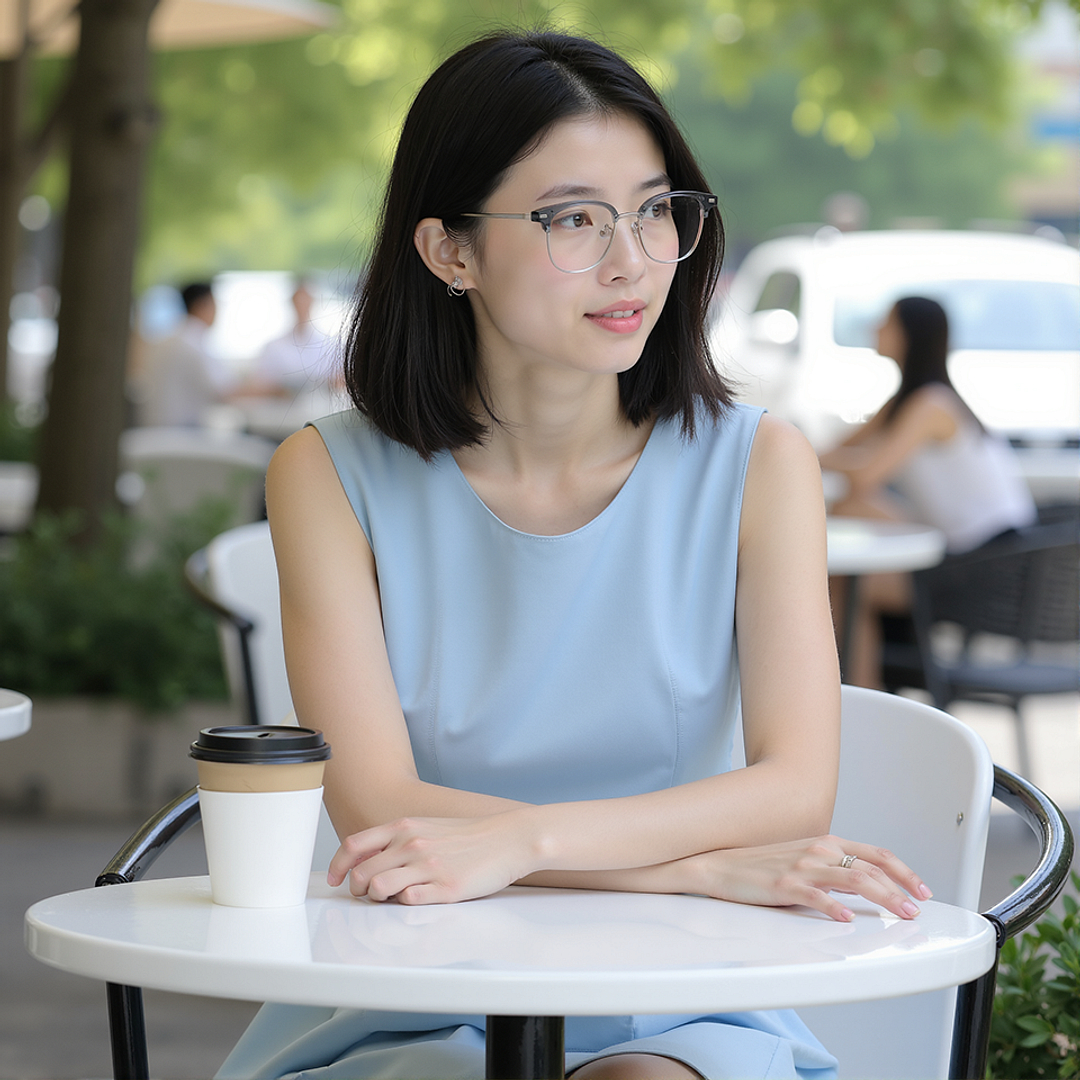 Lenskart Gray Transparent Full Rim Clubmaster right side