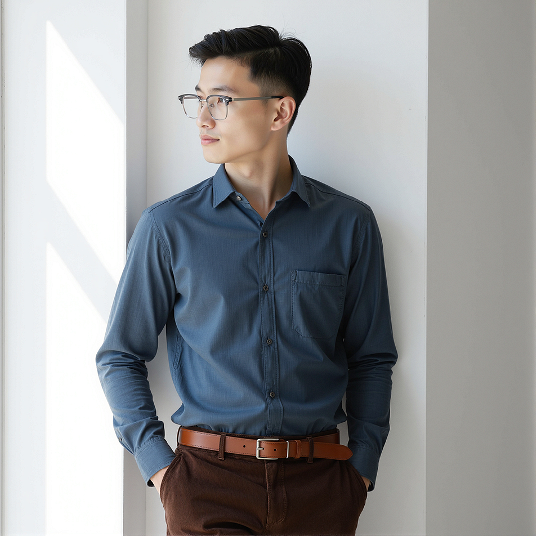 Lenskart Gray Transparent Full Rim Clubmaster left side