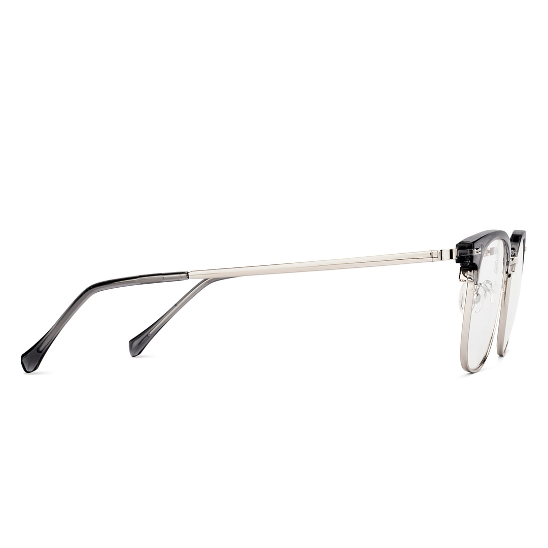 Lenskart Gray Transparent Full Rim Clubmaster left side