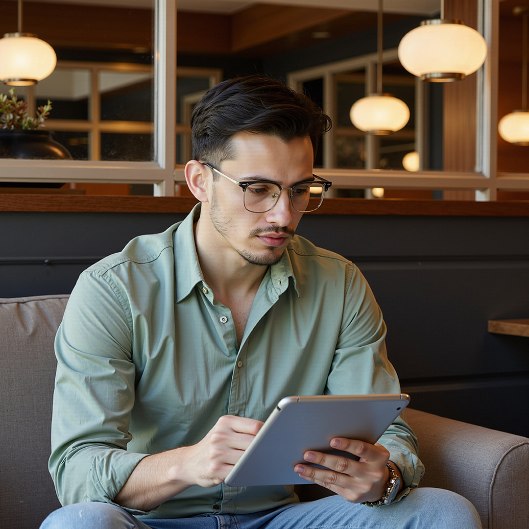 Lenskart Gray Transparent Full Rim Clubmaster left side