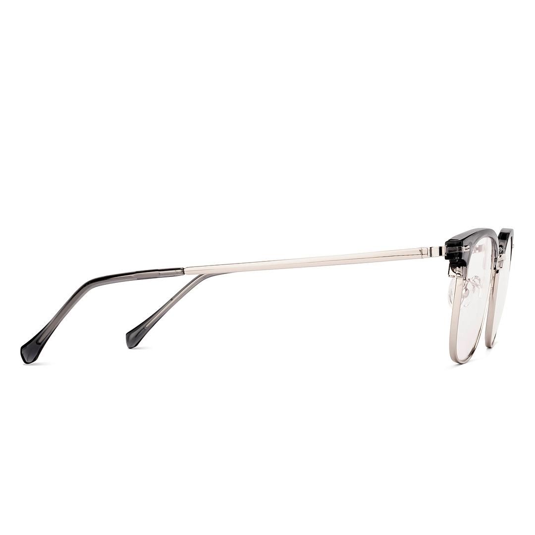 Lenskart Gray Transparent Full Rim Clubmaster left side