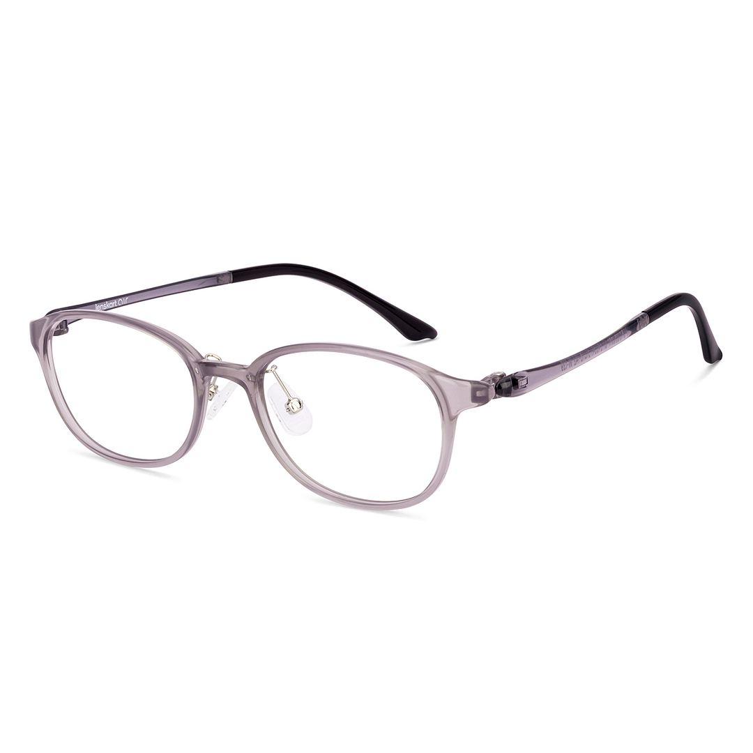 Lenskart Air Grey Transparent Full Rim Oval left side
