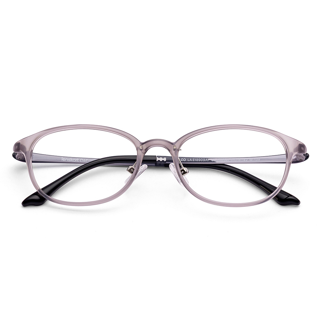 Lenskart Air Grey Transparent Full Rim Oval left side