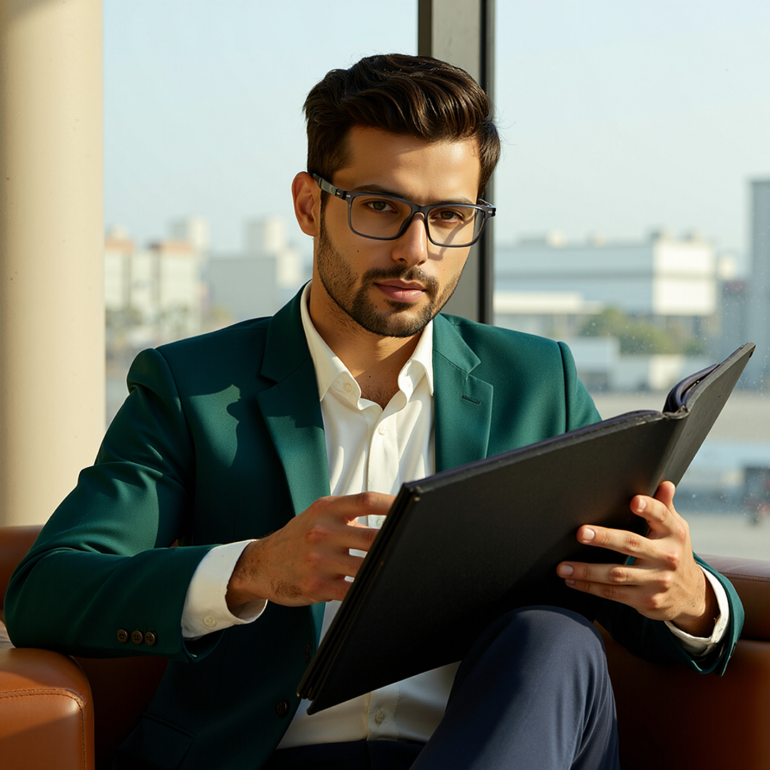 Lenskart Air Gray Transparent Full Rim Rectangle left side