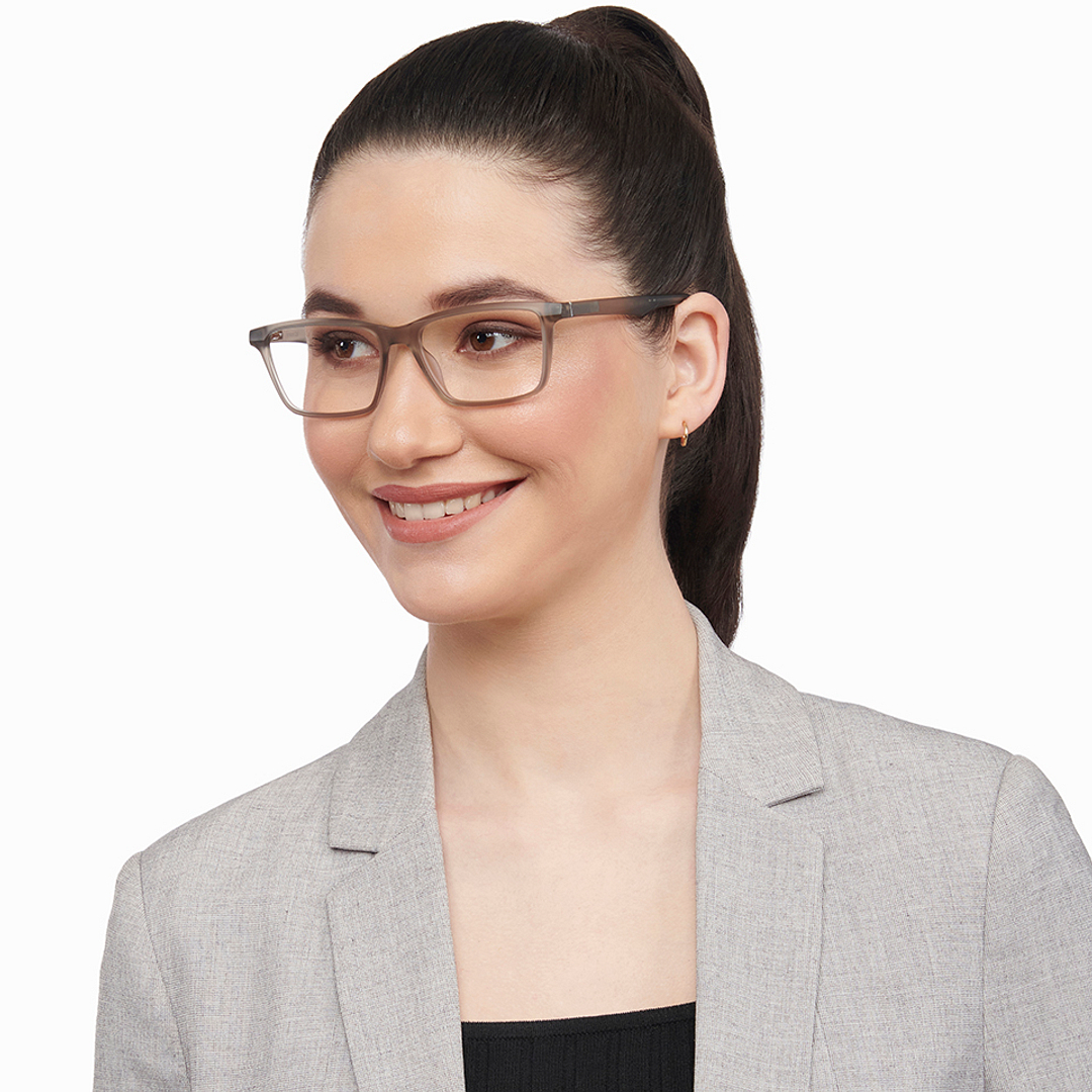 Lenskart Air Online Gray Transparent Full Rim Rectangle right side