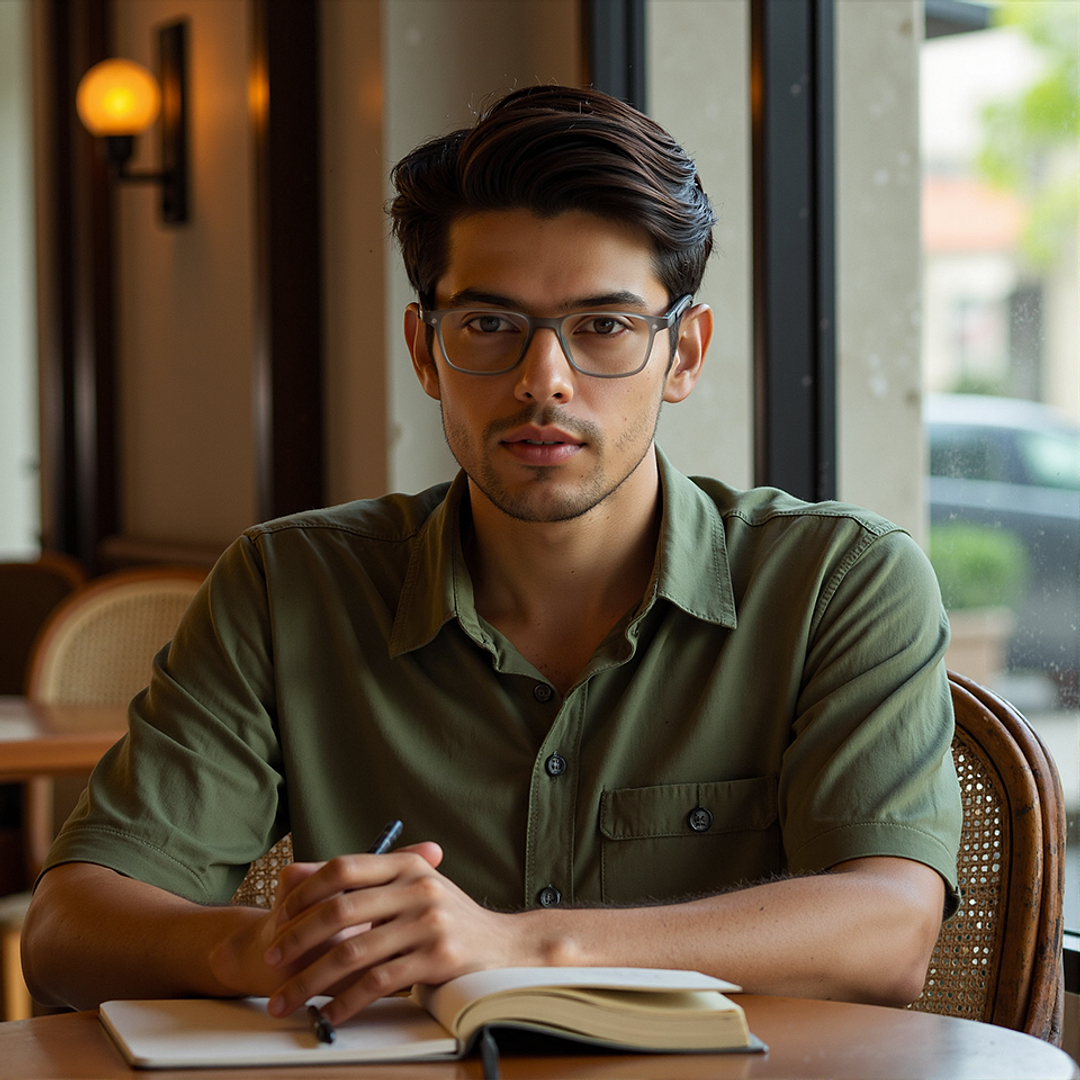 Lenskart Air Gray Transparent Full Rim Square right side