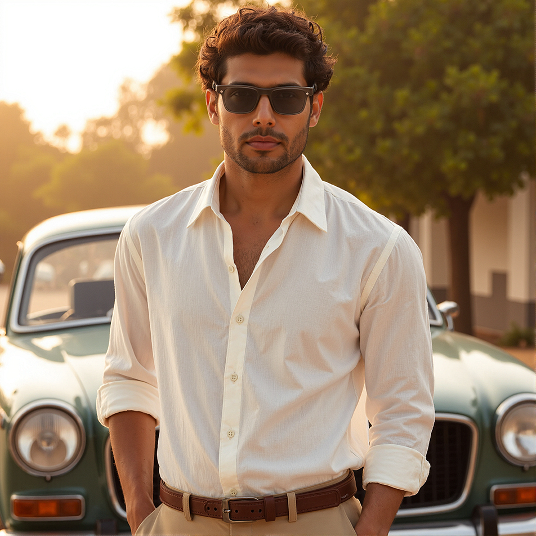 Lenskart Air Gray Transparent Full Rim Square right side