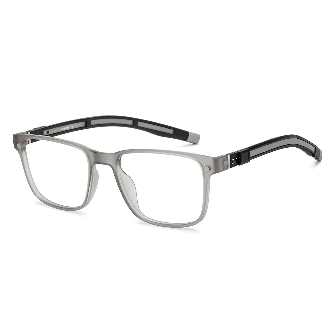 Lenskart Air Gray Transparent Full Rim Square left side