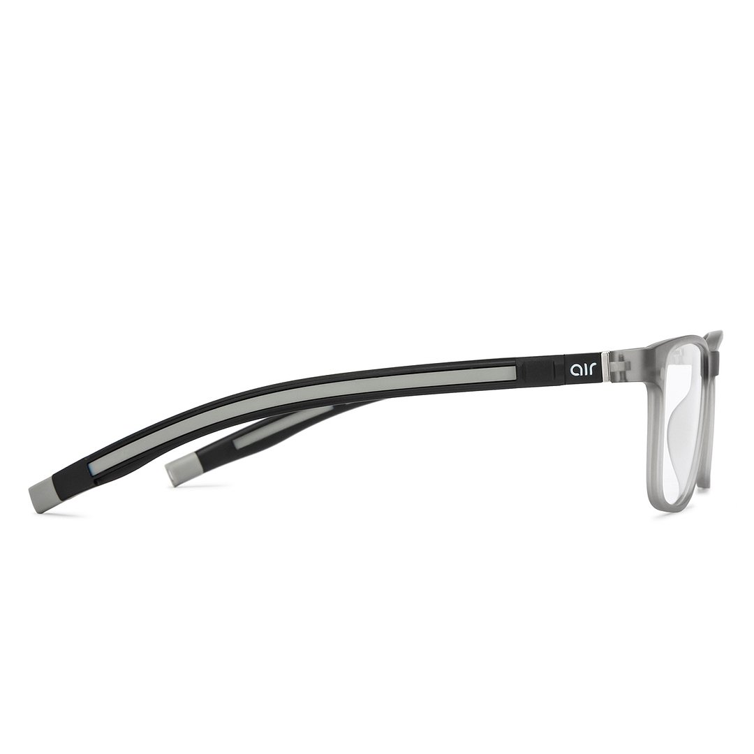 Lenskart Air Gray Transparent Full Rim Square right side
