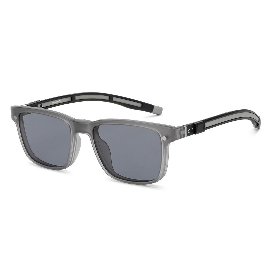 Lenskart Air Gray Transparent Full Rim Square left side