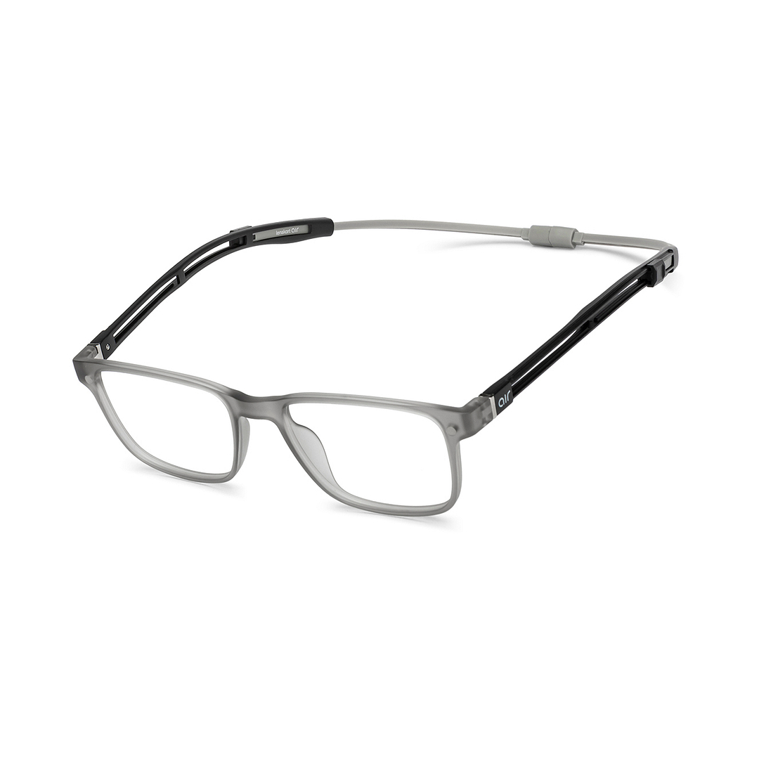 Lenskart Air Gray Transparent Full Rim Square right side