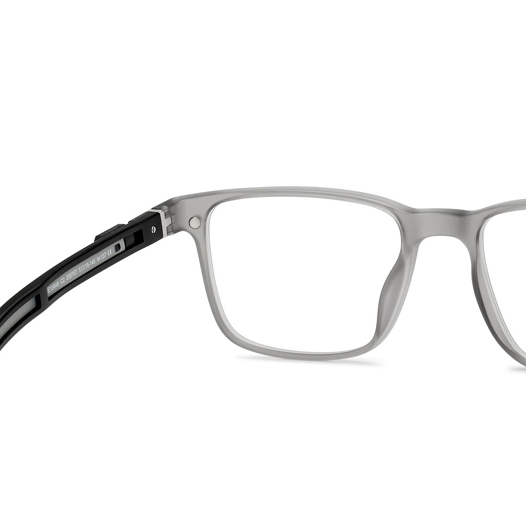 Lenskart Air Gray Transparent Full Rim Square right side