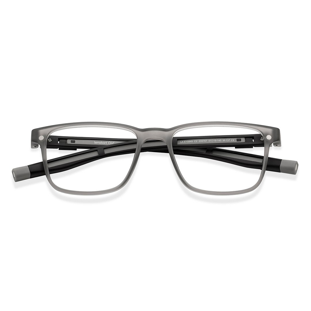 Lenskart Air Gray Transparent Full Rim Square right side