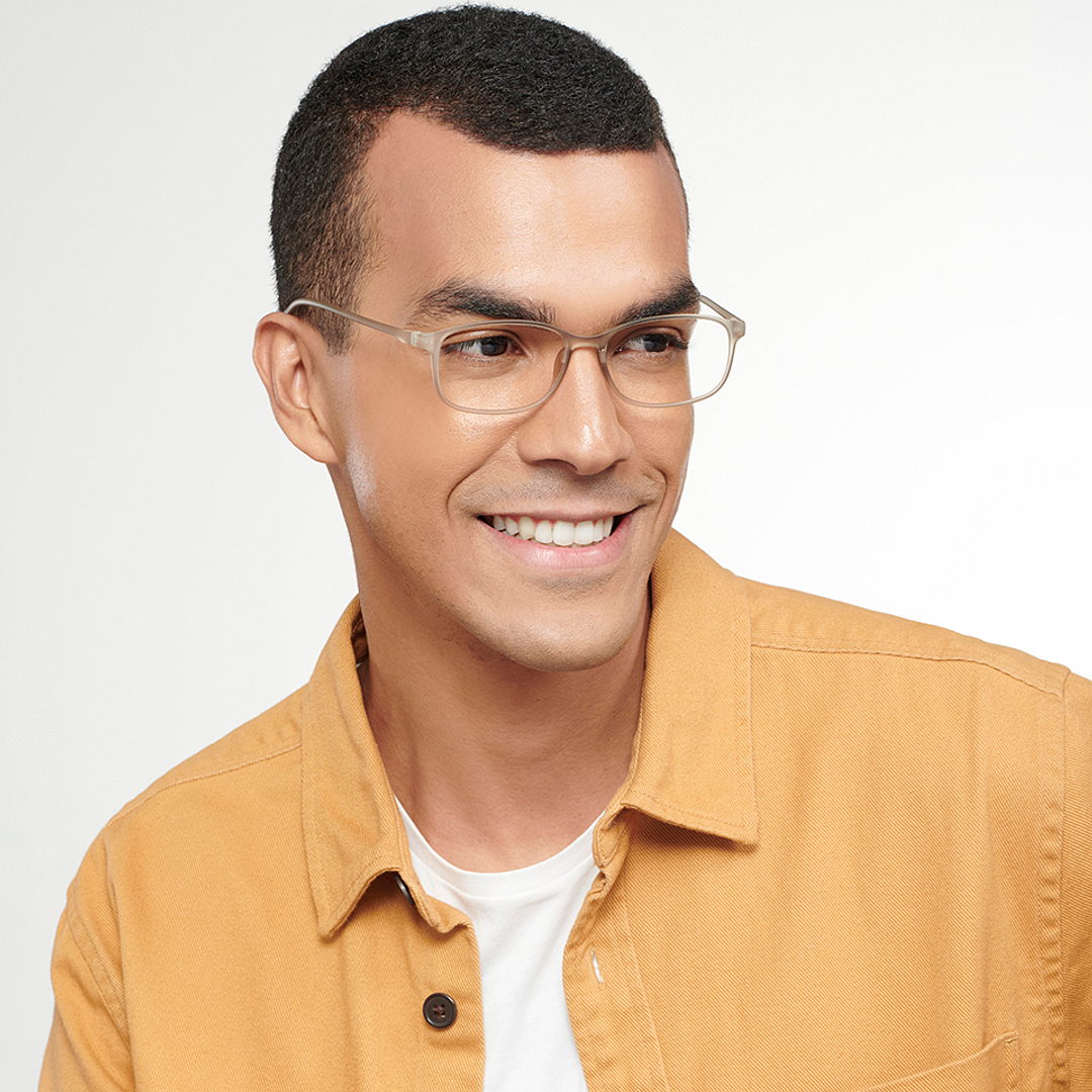 Lenskart READERS Gray Gray Transparent Full Rim Rectangle Lenskart READERS LR E13698 Only for 1 5 Prefitted Powers left side