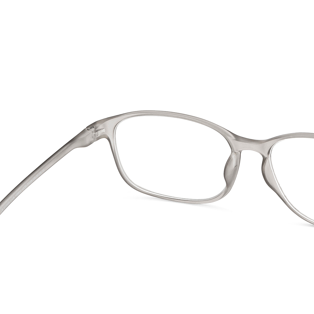 Lenskart READERS Gray Gray Transparent Full Rim Rectangle Lenskart READERS LR E13698 Only for 1 5 Prefitted Powers right side