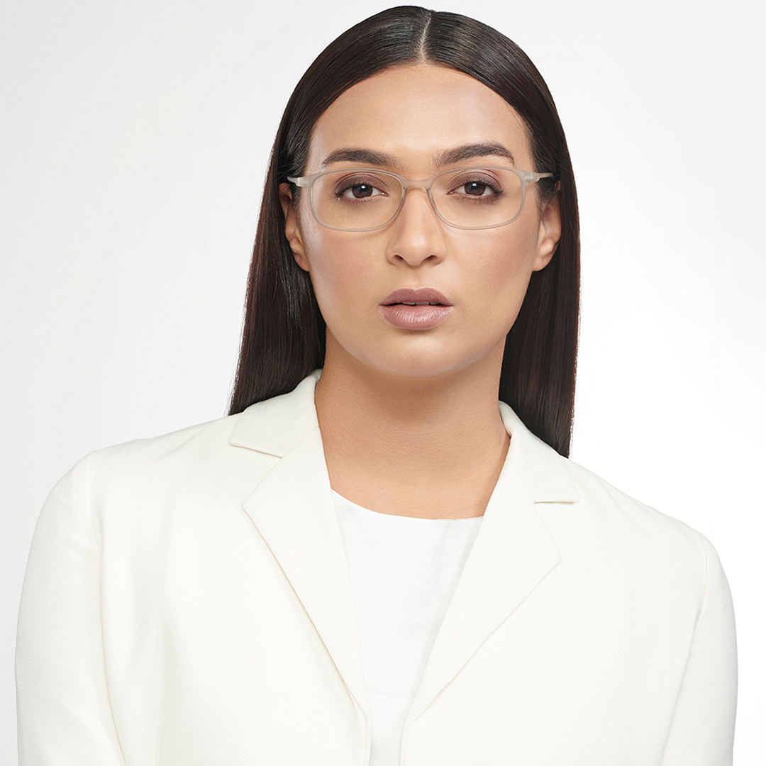 Lenskart READERS Gray Gray Transparent Full Rim Rectangle Lenskart READERS LR E13698 Only for 2 Prefitted Powers left side