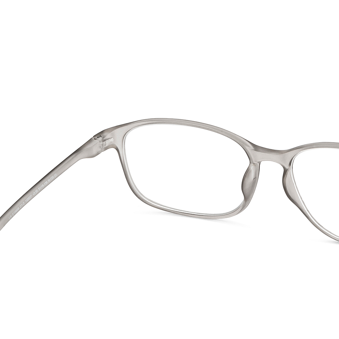 Lenskart READERS Gray Gray Transparent Full Rim Rectangle Lenskart READERS LR E13698 Only for 2 Prefitted Powers left side