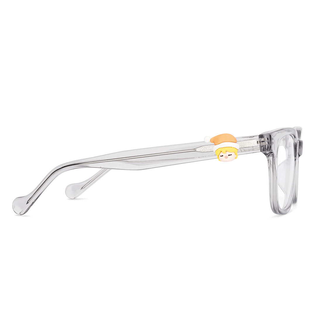 Lenskart Grey Transparent Full Rim Rectangle left side