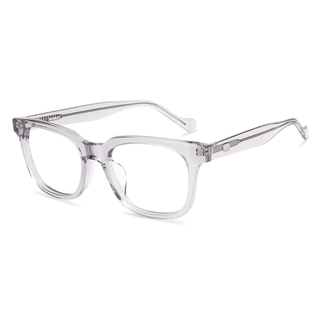 Lenskart Grey Transparent Full Rim Rectangle right side