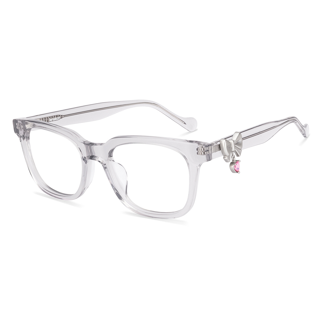 Lenskart Grey Transparent Full Rim Rectangle right side