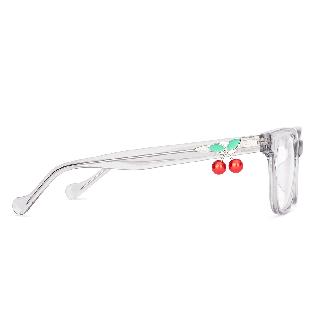 Lenskart Grey Transparent Full Rim Rectangle left side