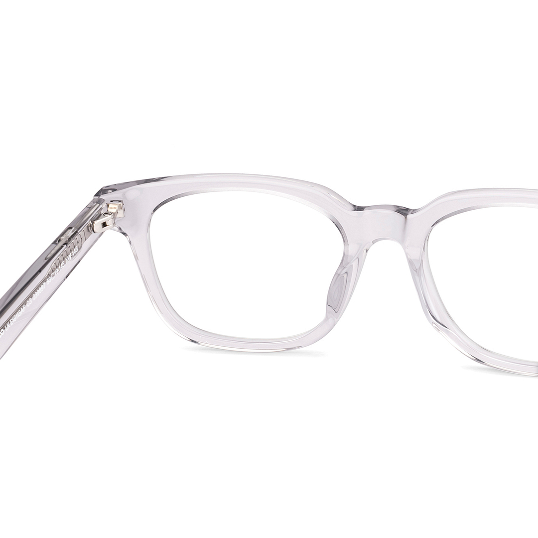 Lenskart Grey Transparent Full Rim Rectangle left side