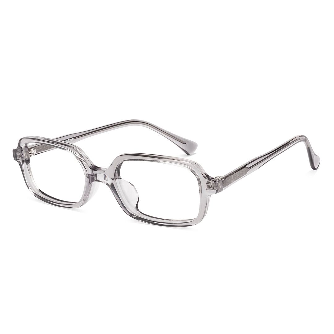 Lenskart Gray Transparent Full Rim Rectangle left side
