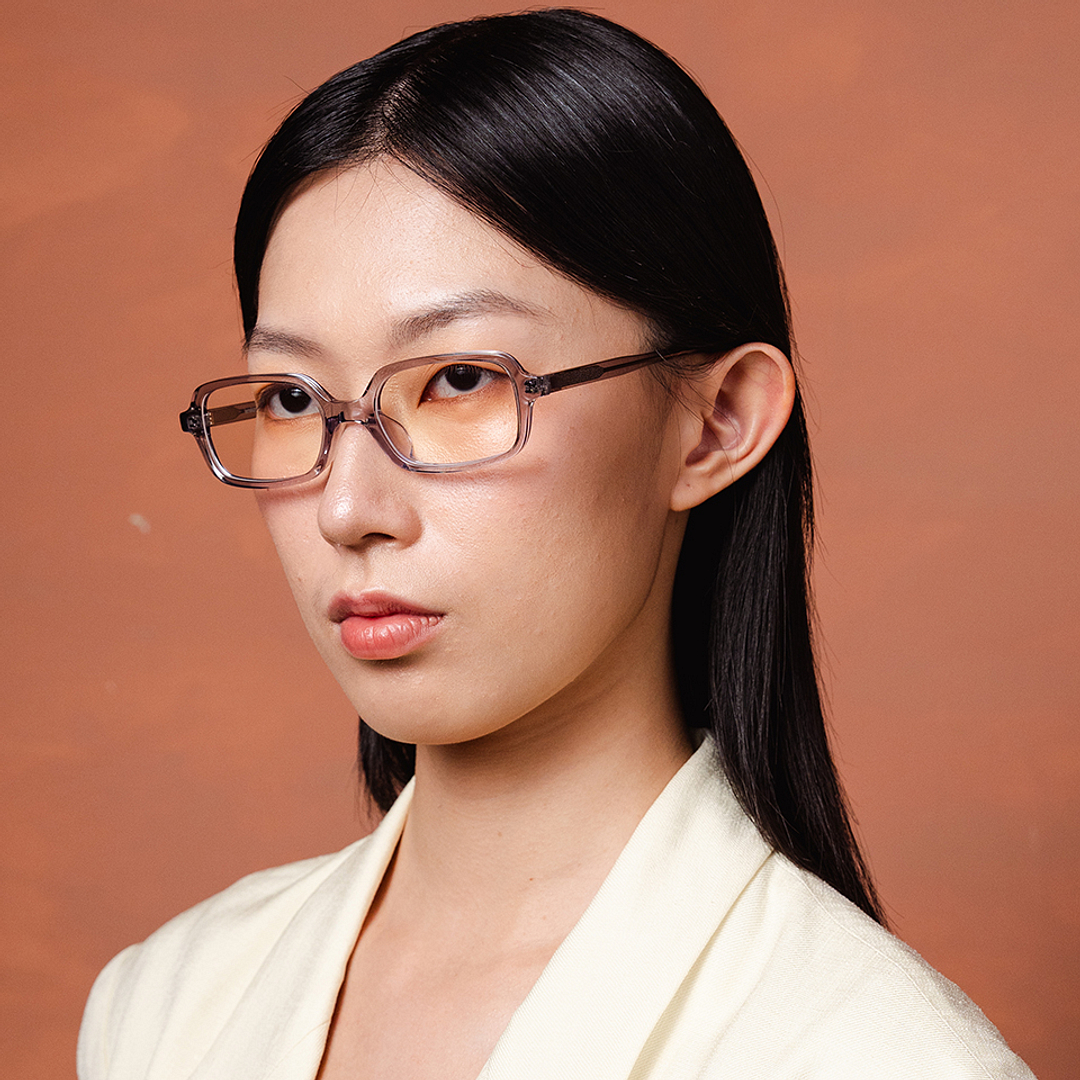 Lenskart Gray Transparent Full Rim Rectangle right side