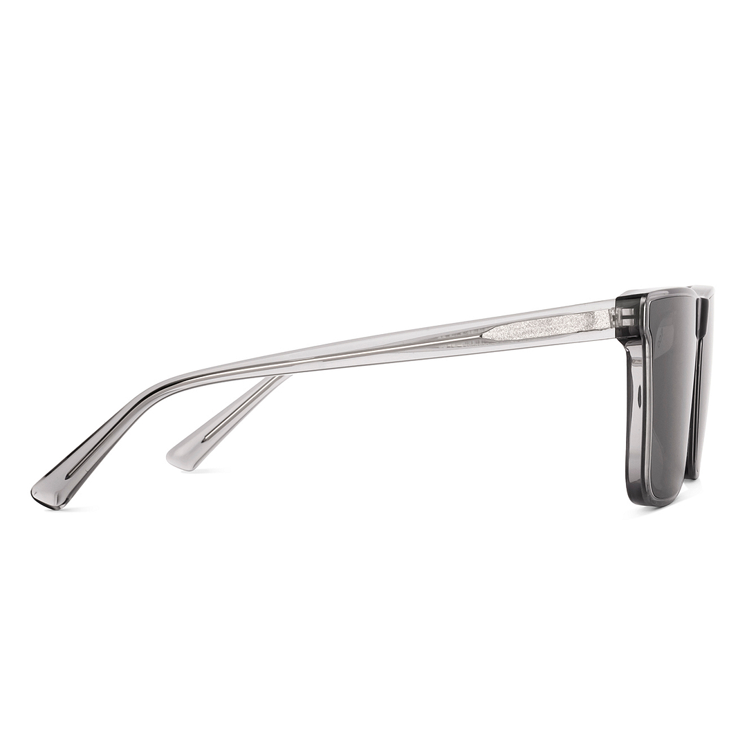 Lenskart Gray Transparent Full Rim Square left side