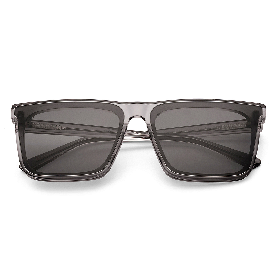 Lenskart Gray Transparent Full Rim Square left side