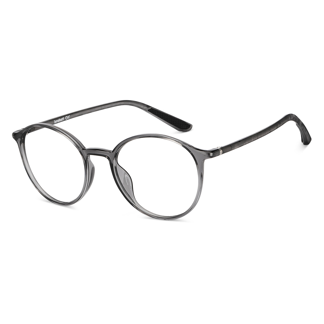 Lenskart Air Online Gray Transparent Full Rim Round right side