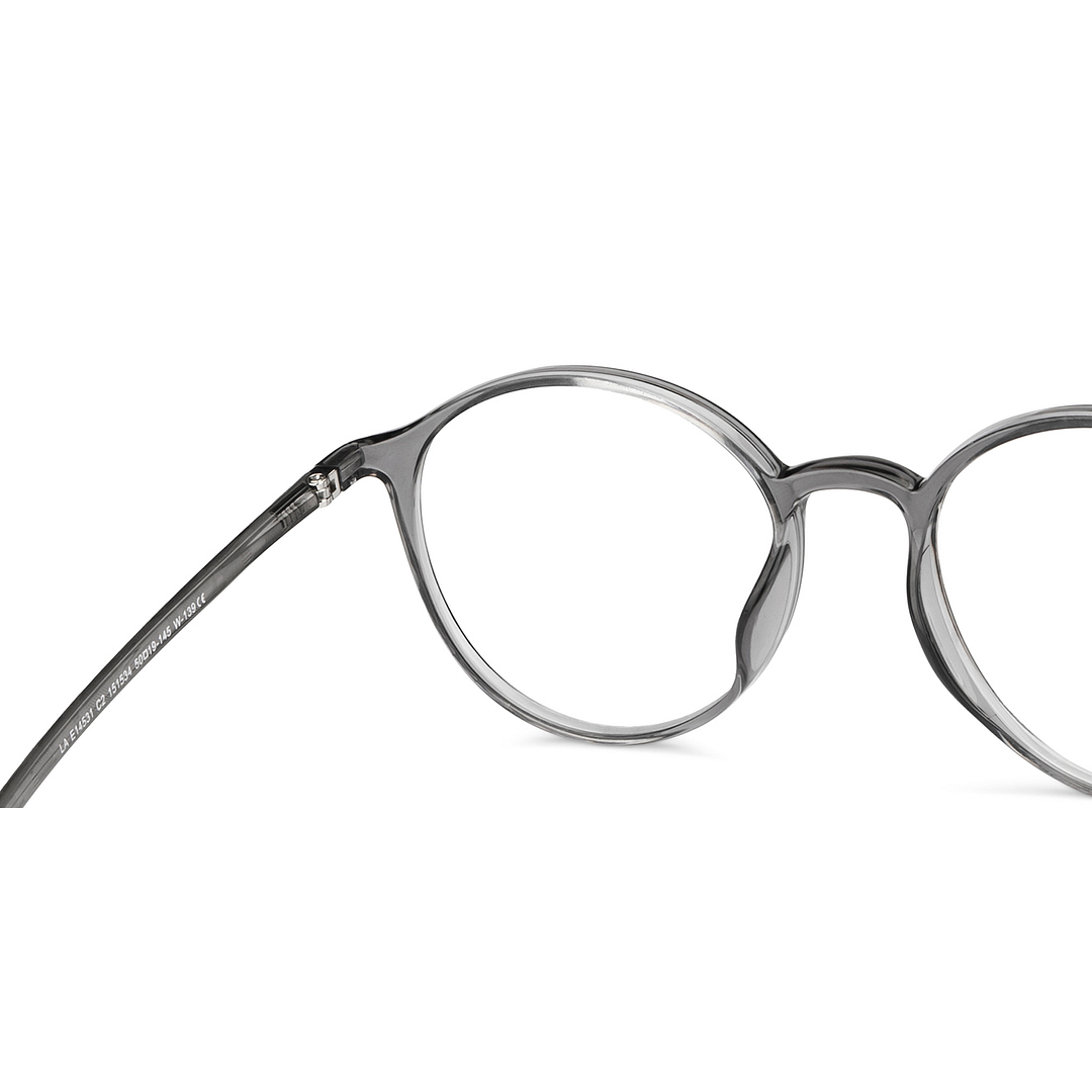 Lenskart Air Online Gray Transparent Full Rim Round right side
