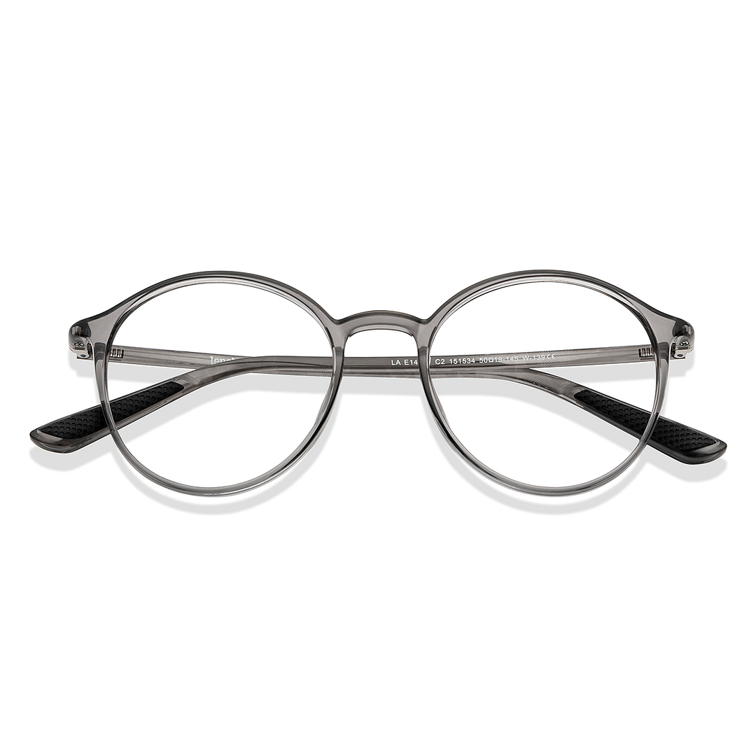 Lenskart Air Online Gray Transparent Full Rim Round left side