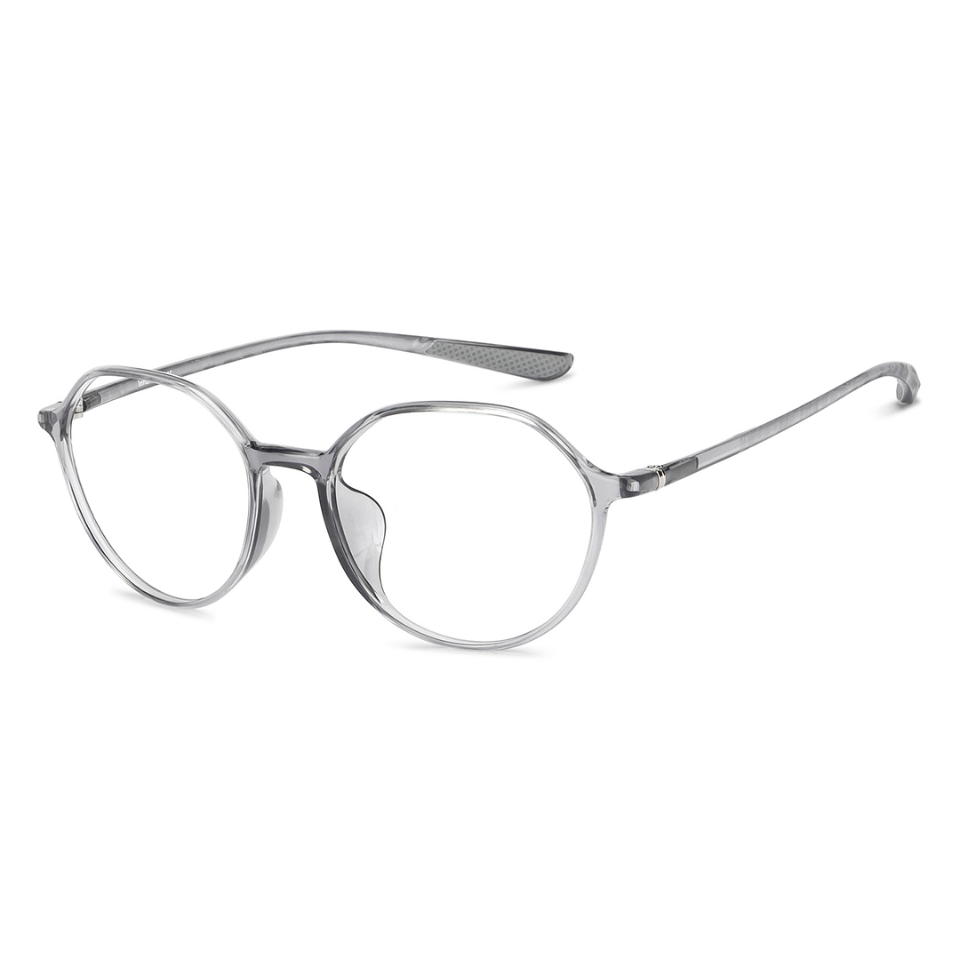 Lenskart Air Online Gray Transparent Full Rim Round left side