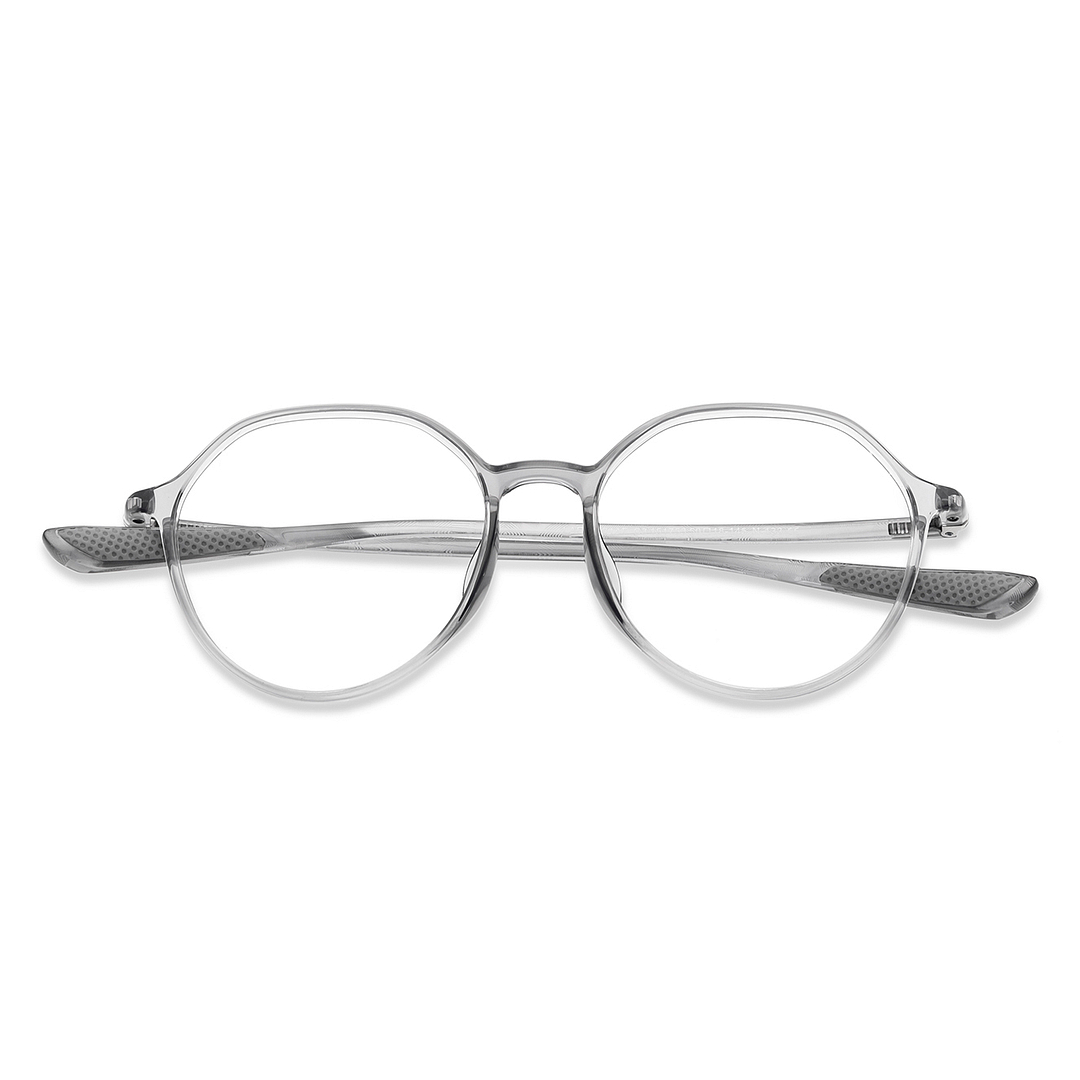 Lenskart Air Online Gray Transparent Full Rim Round left side