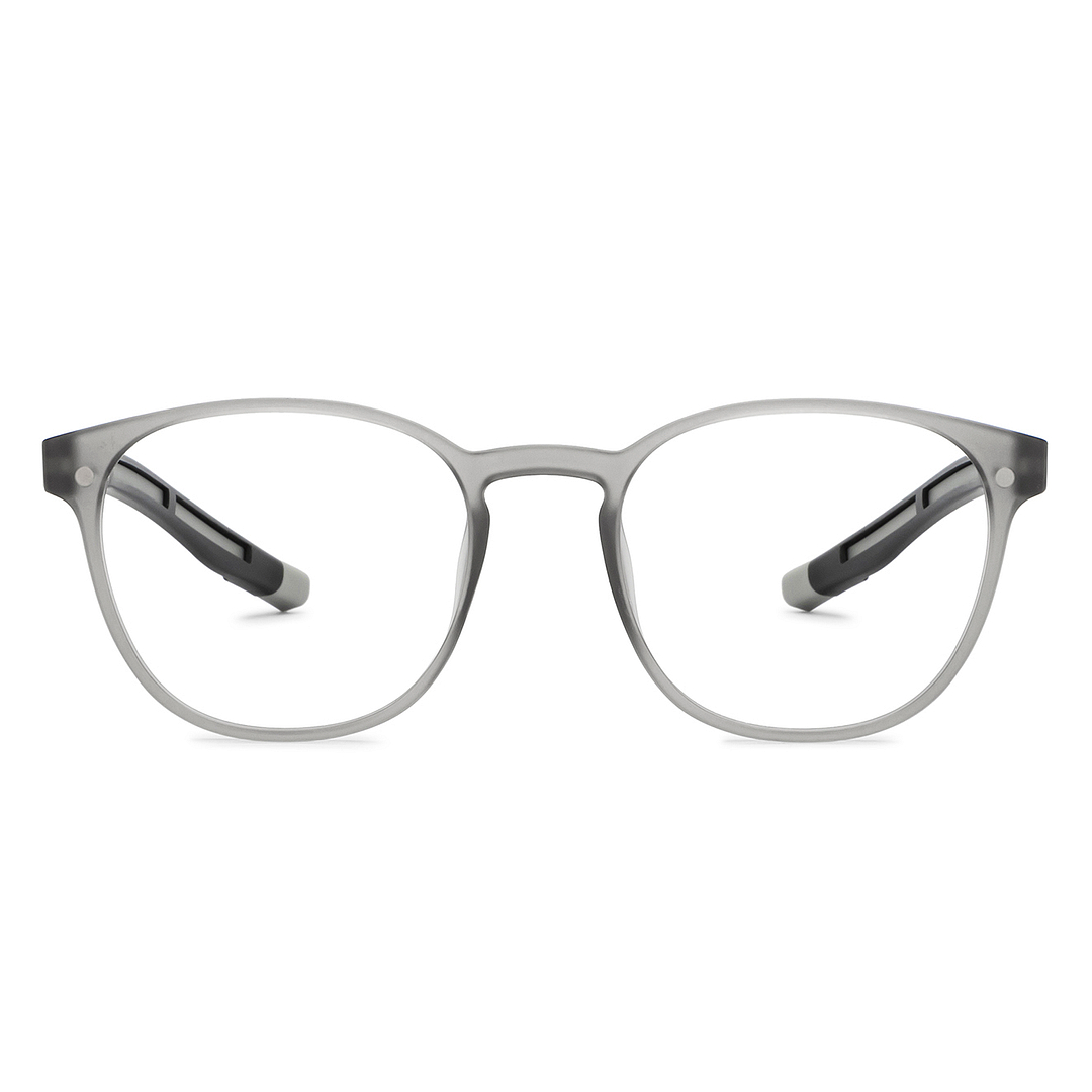 Lenskart Air Gray Transparent Full Rim Round right side