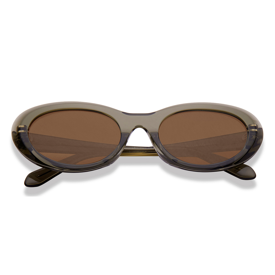 Lenskart Gray Transparent Full Rim Round left side