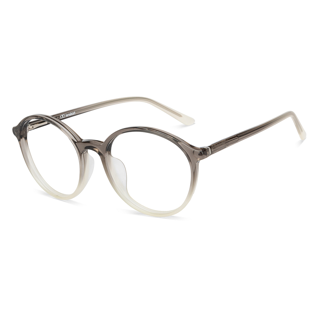 Lenskart Gray Transparent Full Rim Round right side