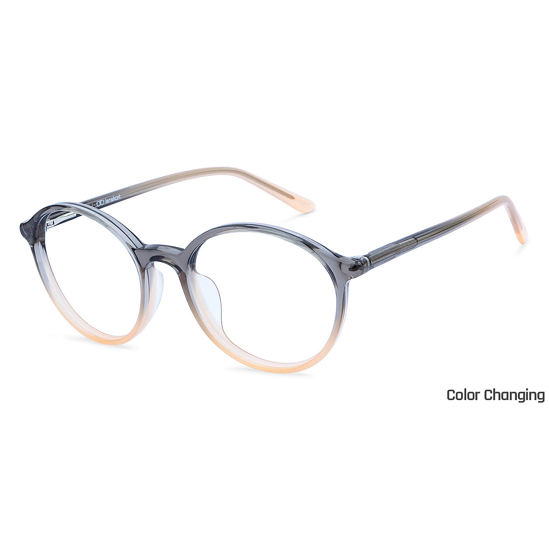 Hooper Gray Transparent Full Rim Round right side