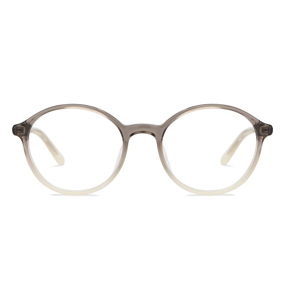 Hooper Gray Transparent Full Rim Round left side