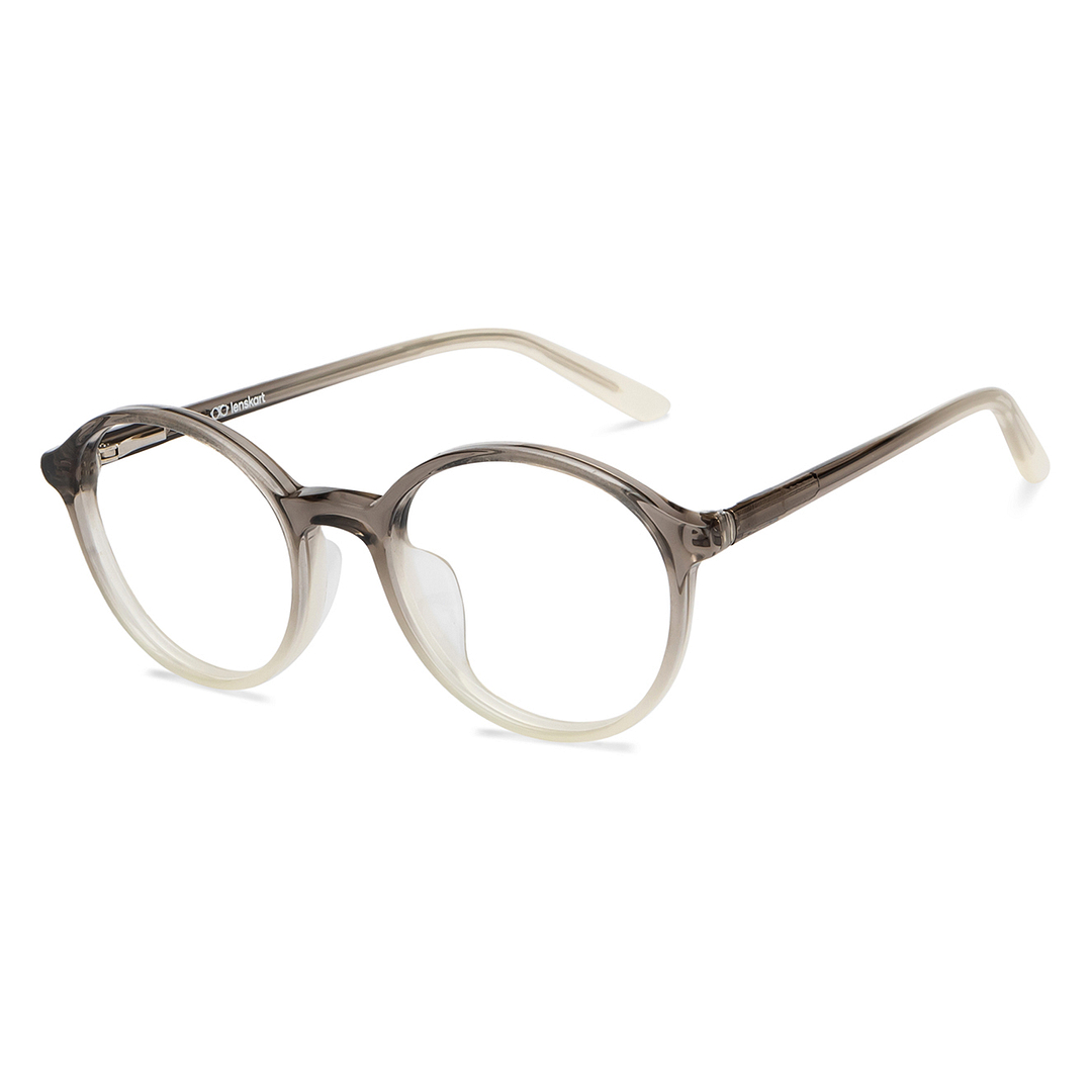 Hooper Gray Transparent Full Rim Round right side
