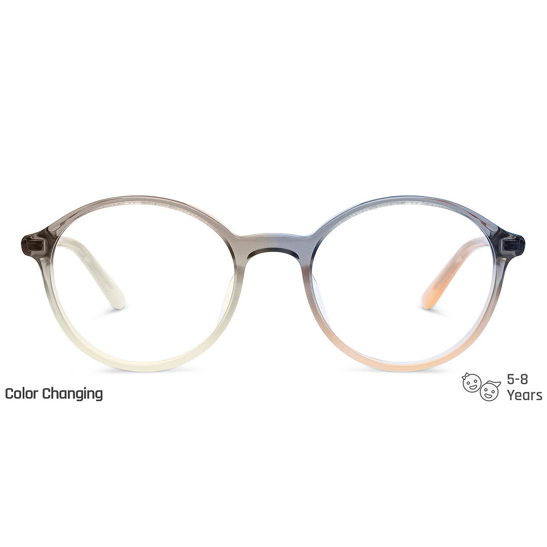 Hooper Gray Transparent Full Rim Round right side