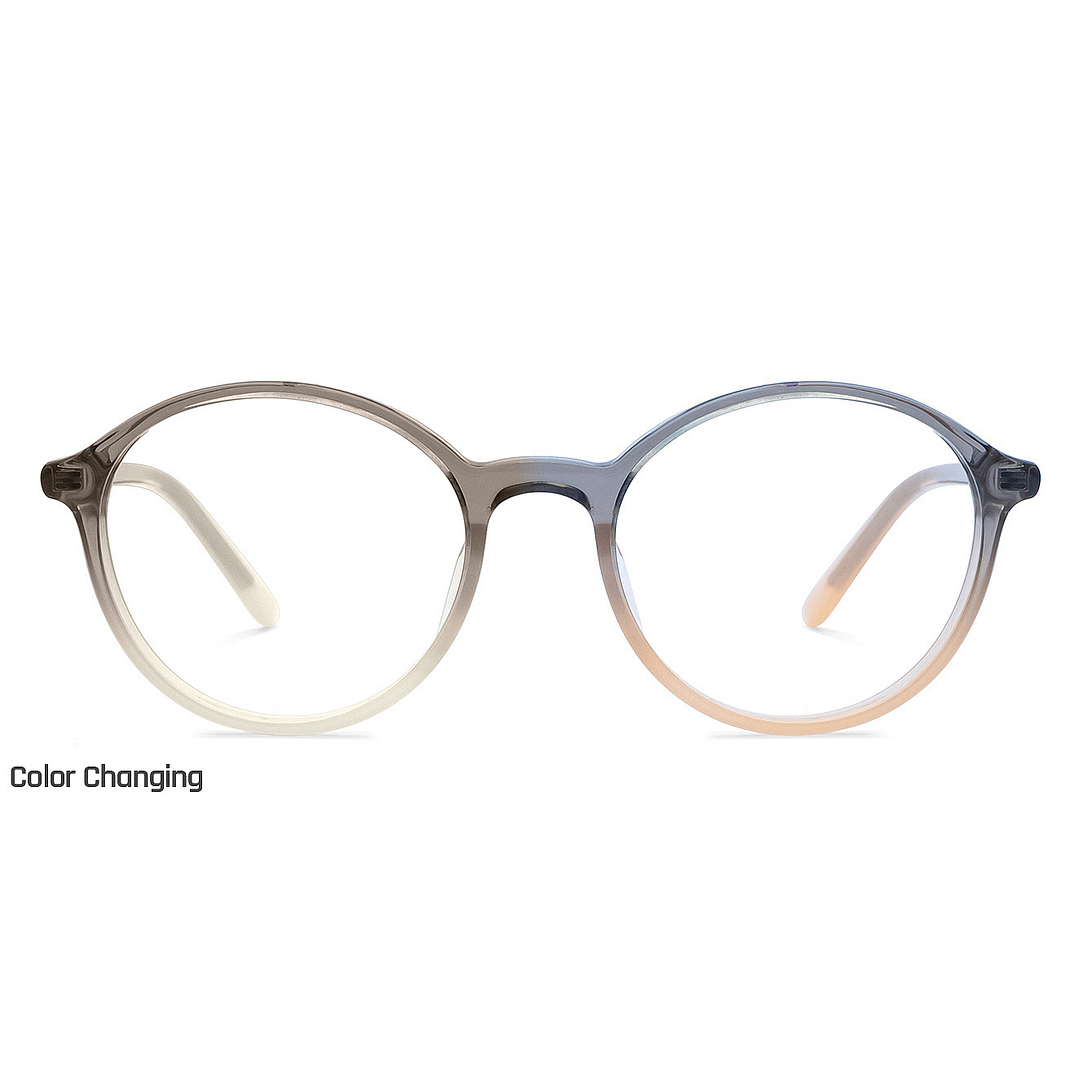 Hooper Gray Transparent Full Rim Round right side