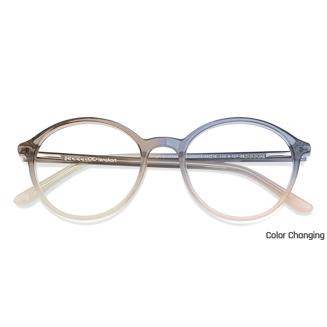 Hooper Gray Transparent Full Rim Round right side