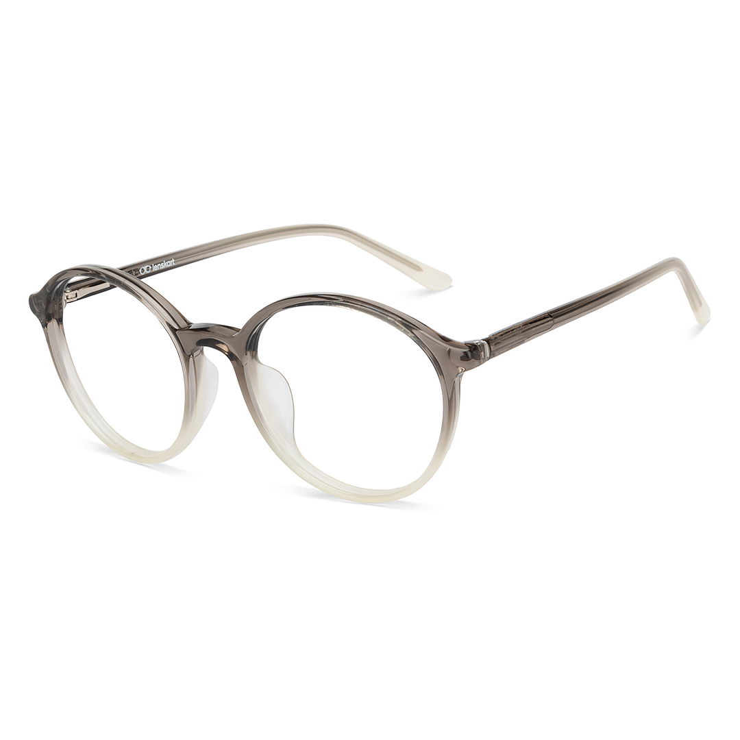 Hooper Gray Transparent Full Rim Round left side